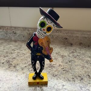 Colorful Day of the Dead Figurine with Violin